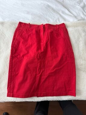Vanessa Bruno Red Pencil Skirt